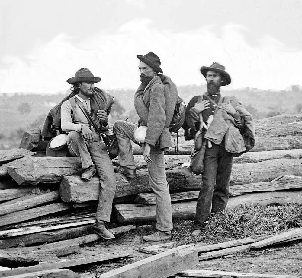 This isn't a grunge band geared up for a festival tour of Europe. These are 3 Confederate prisoners at #Gettysburg