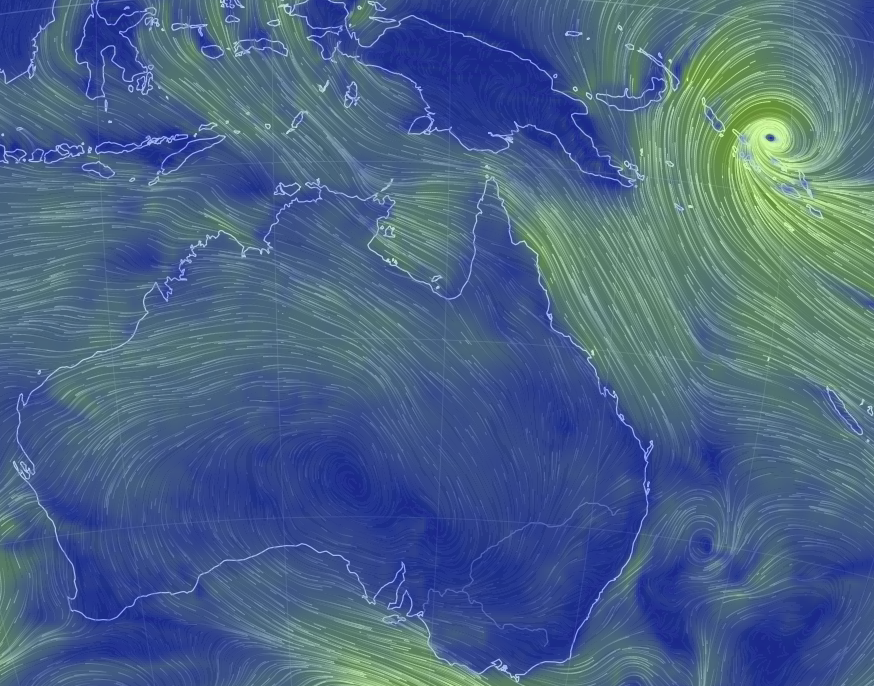 Morecast_Au's tweet photo. A 1st for a cyclone in July β #TCRaquel now likely to impact the #SolomonIslands tomorrow as a Cat 2 | via @cambecc http://t.co/cbU0e2QfUl