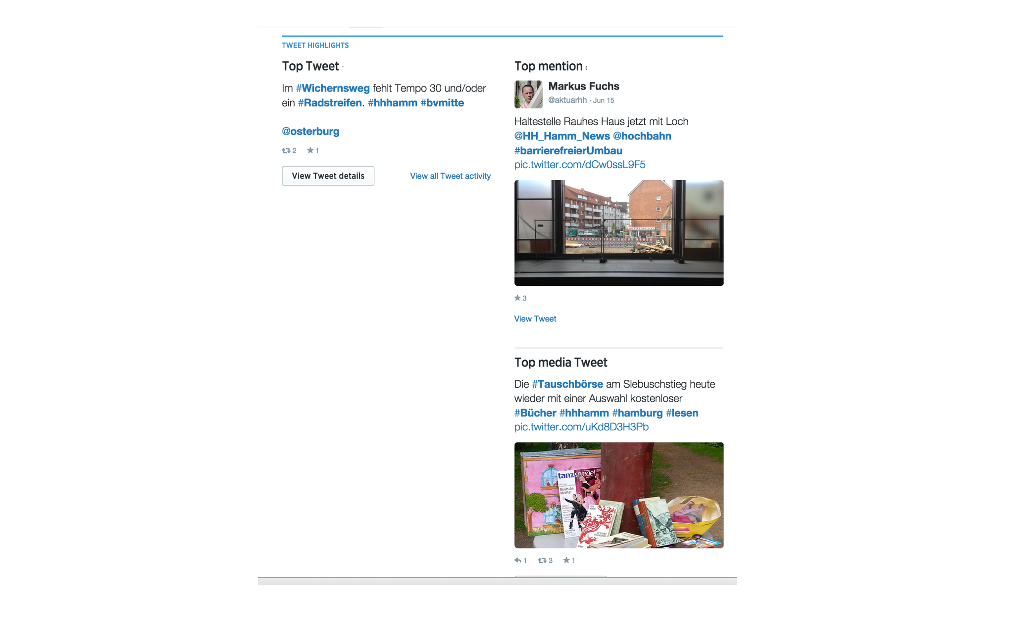 ট ইট র Hamburg Hamm News Tempo30 Wichernsweg Umbau U
