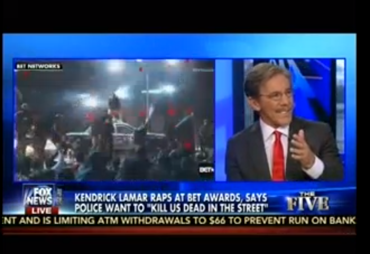 Complex's tweet photo. Geraldo Rivera: "Hip-Hop has done more damage to young African-Americans than racism." http://t.co/dxJcm99PLJ http://t.co/QTkGv8hORh