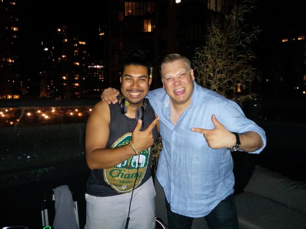 DJNickyWolfe's tweet photo. This DJ has the night off...  Checking out a penthouse party...  @djericcarver killing it tonight #hiphop #vancouver http://t.co/uJLCoHRUJD