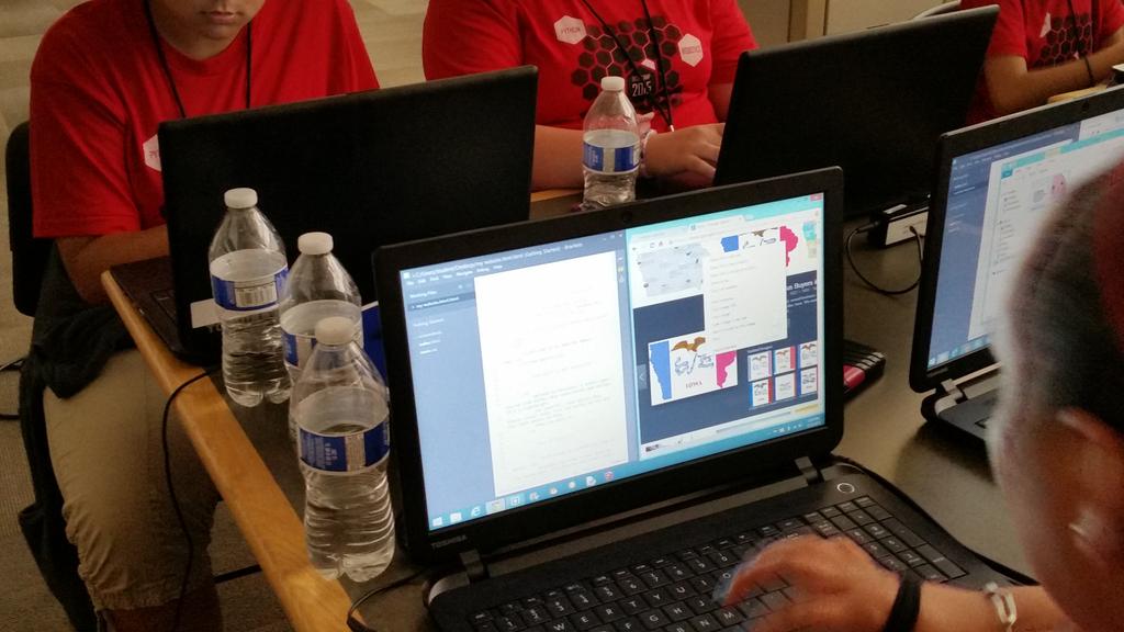 TamiVanderHart's tweet image. Learning to create Web pages. #techcamp2015 #techiscool