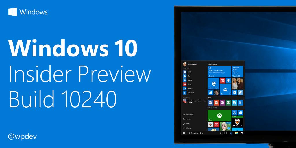 what is windows 10 build 10240 what is windows 10 build 10240