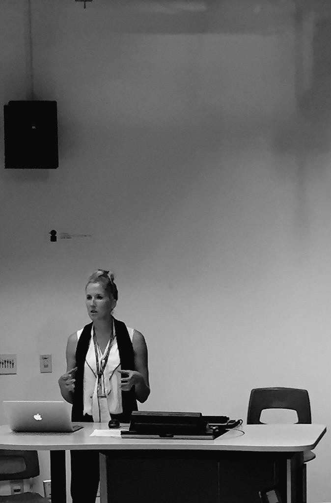 TomKnieper's tweet image. Katie Warfield about #therealme, digital narcissism, and socially mediated bodies.  #IAMCR2015