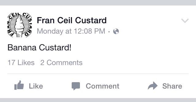 Stackbsab's tweet photo. Second happiest time I felt today #fat #banana #custard http://t.co/9CXHdRCqvR