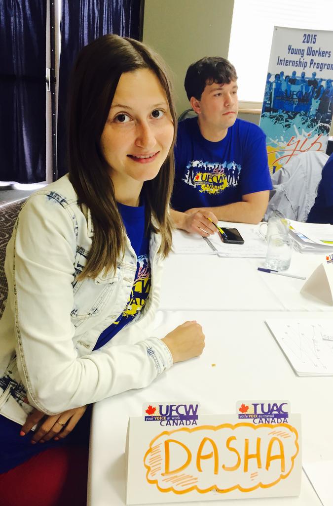 ufcwyip's tweet photo. CHANTELLE the writer DASHA twitter girl @ufcwyip #yip2015 exercising bargaining http://t.co/vIocKLKen9