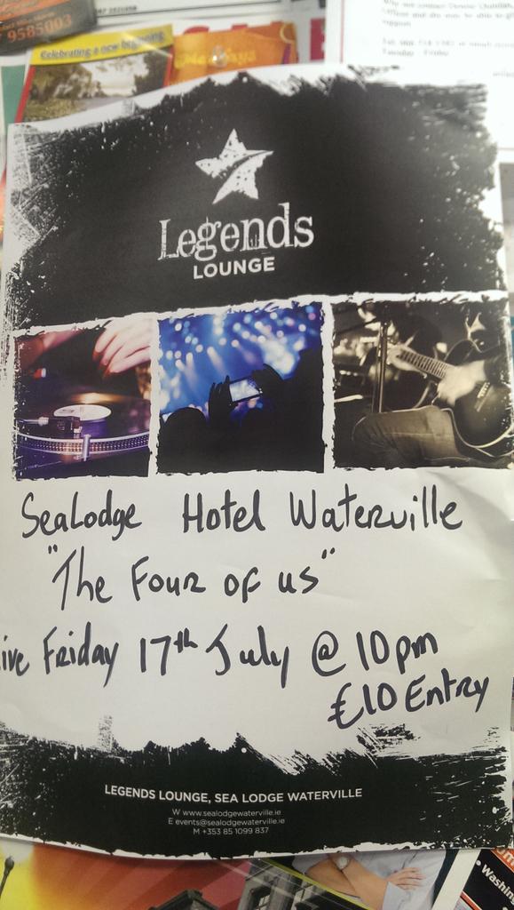 SkelligKerry's tweet photo. @Valentia_Fest Great gig, Ths 4 of Us in Waterville in the SkelligKerry Region  this Fri night 17 July. RT please? http://t.co/L9ySolLpSw