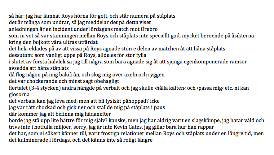 tonyernstesq's tweet photo. kort redogörelse kring mitt fotbollsliv (del 1 av 2) http://t.co/sGXcNy3EcD