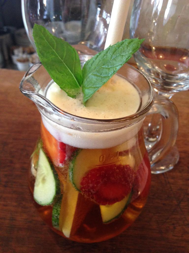 le_figaro_aber's tweet photo. Fresh Fish and Pimms flying out this afternoon #aberystwyth #AberGrad #abergraduation http://t.co/WEEztCwcWY