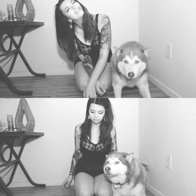 A couple of cute photos I took of my dog and I yesterday 😘💕 http://t.co/Vg1vO2Rj7f