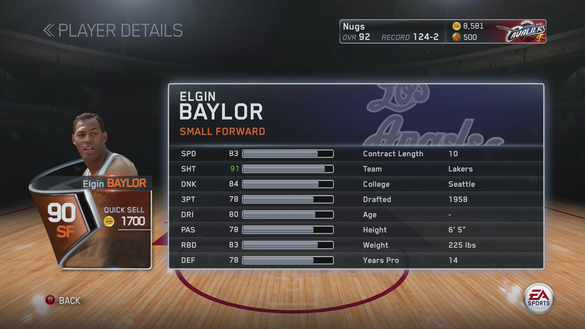 Trummz's tweet image. 90 ovr Elgin Baylor Giveaway, RT and Must be Following to enter, ends tonight 12ET (Xbox)