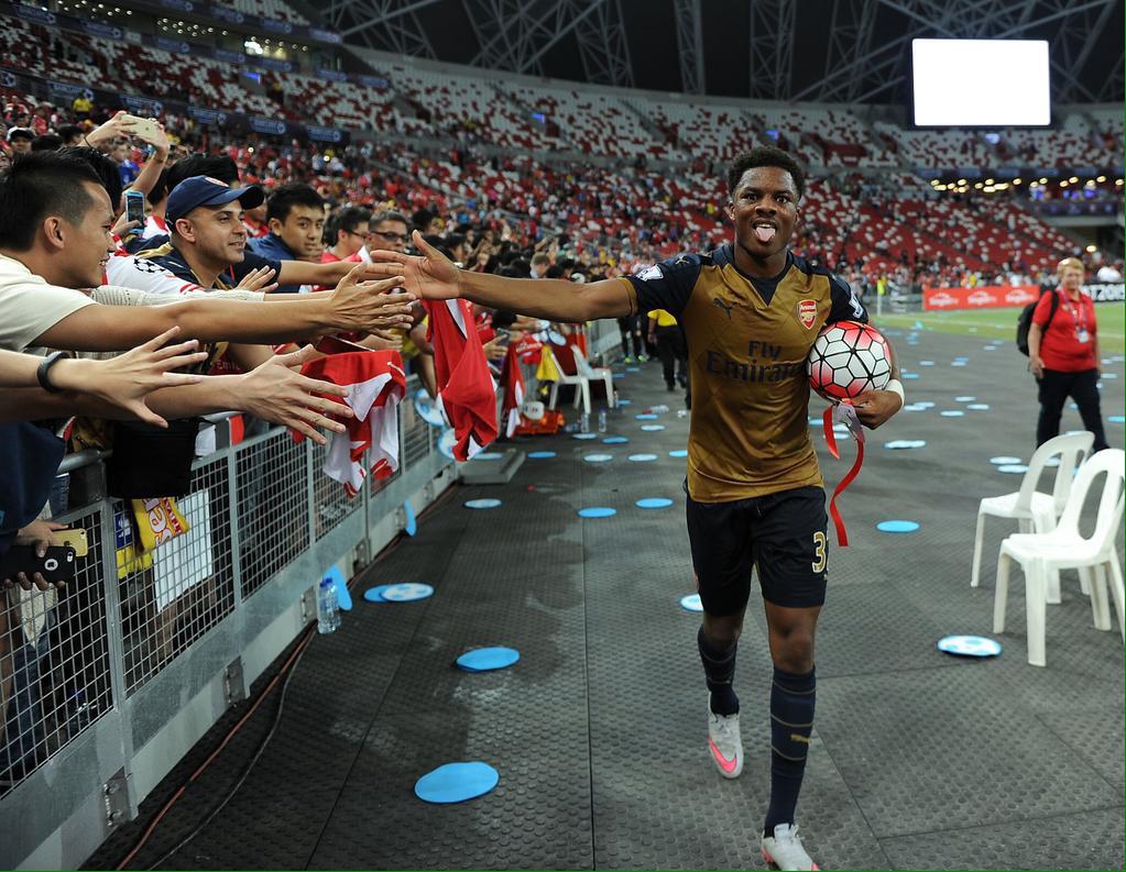 Sectsal's tweet image. Flamini on Akpom: "He’s in a very good team and he took his opportunities well against Singapore." http://t.co/Te1KZlZOw1"