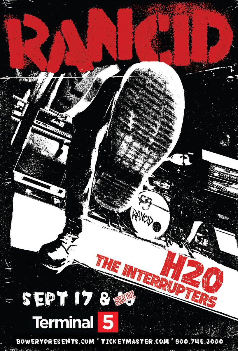 NEW YORK night 2 is now sold out! Grab your tickets now before they are gone! rancidrancid.com/tour