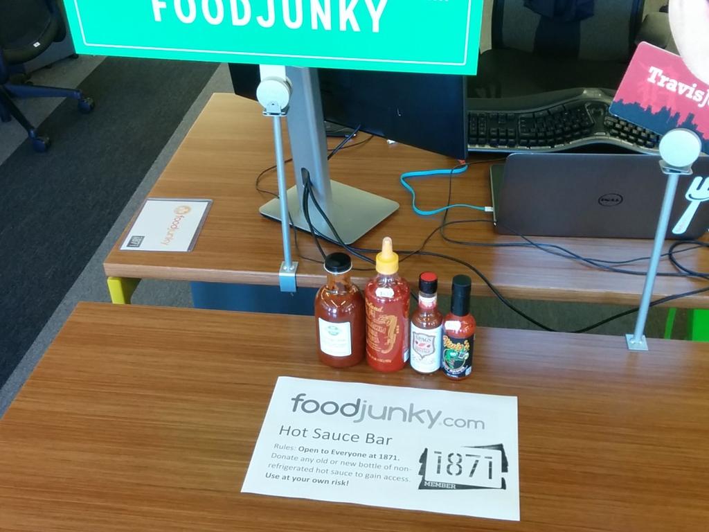 thefoodjunky's tweet image. .@1871Chicago members, need to spice up your food? Checkout @foodjunky_CHI  #hotsaucebar.