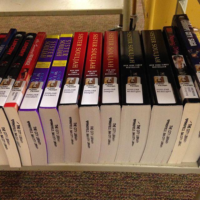 helgagrace's tweet photo. We've got new/replacement urban fiction ready to go the shelf! #librarylife #collectiondevโฆ http://t.co/rVtKkYRxya http://t.co/PxRRIymVLB