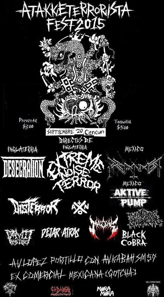<a href="/maggotsmx/">MAGGOTS</a> <a href="/extremenoiset/">Extreme Noise Terror</a> PROFANATOR domingo 20 sep 2015 #cancun #metalmexicano # deathmetal #grindcore