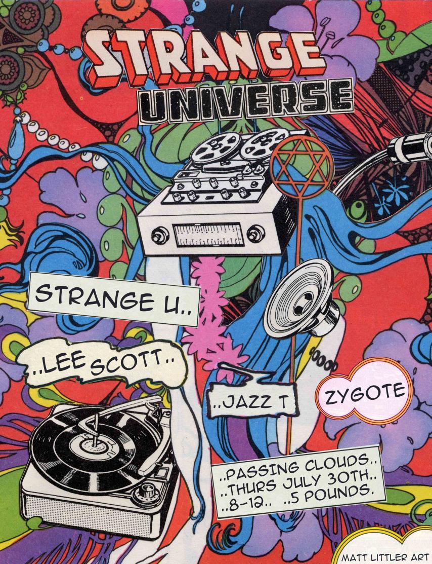 Thursday the 30th, Strange U <a href="/passingclouds/">Passing Clouds</a> w/ <a href="/tinfoilfronts/">LEE SCOTT</a> <a href="/JazzT71/">Jazz T</a> <a href="/MicallParknsun/">Micall Parknsun</a> £5
facebook.com/events/1642858…