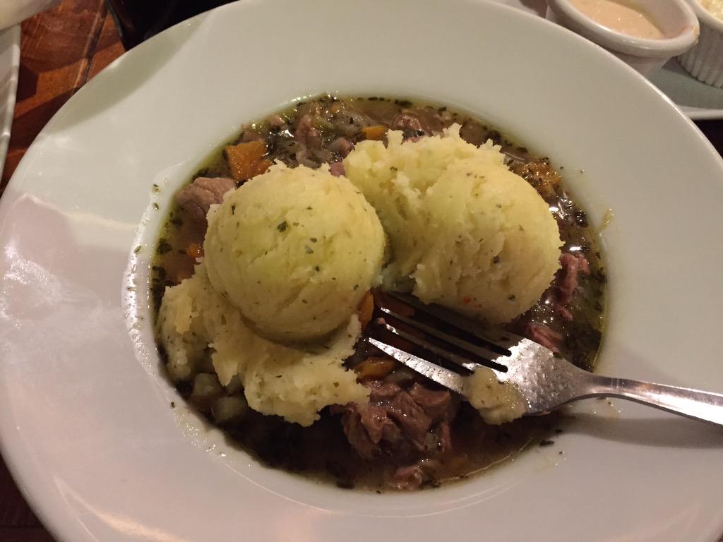 johnfonner's tweet photo. Irish stew. No spoon required. http://t.co/HYCwJhSikk