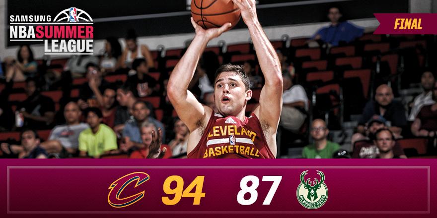 cavs's tweet photo. #CAVS WIN! The squad comes back from a 21pt deficit to defeat the Bucks and secure their 1st #CavsSummer victory. http://t.co/o7KtXuVMrs