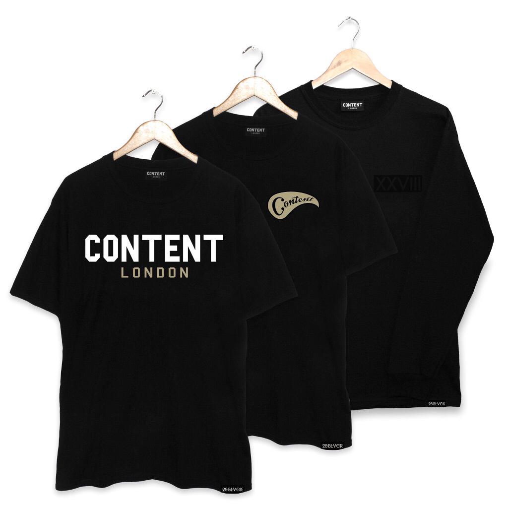 WEARECONTENT's tweet photo. Feeling the black T-shirts? Night Pack - Original Logo, Liquid and Long Sleeve T. | #28BLVCK
http://t.co/oGi0YDD7mE http://t.co/OlpNycKcKS