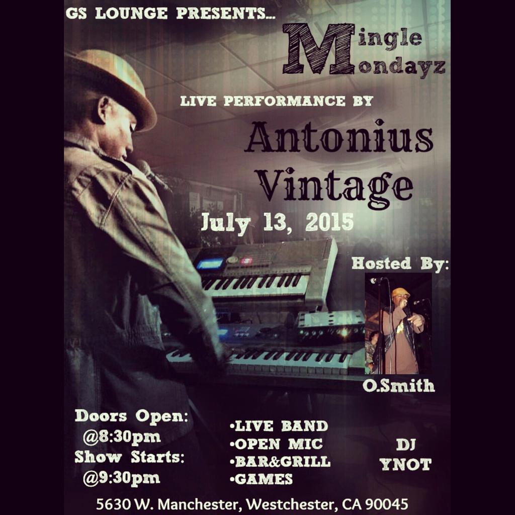 Mingle_Mondayz's tweet photo. Also tonight Antonius Vintage is going to grace our stage at the GSLounge &amp; we Know you don't want to miss this! #LA http://t.co/lEOfoLtbTH