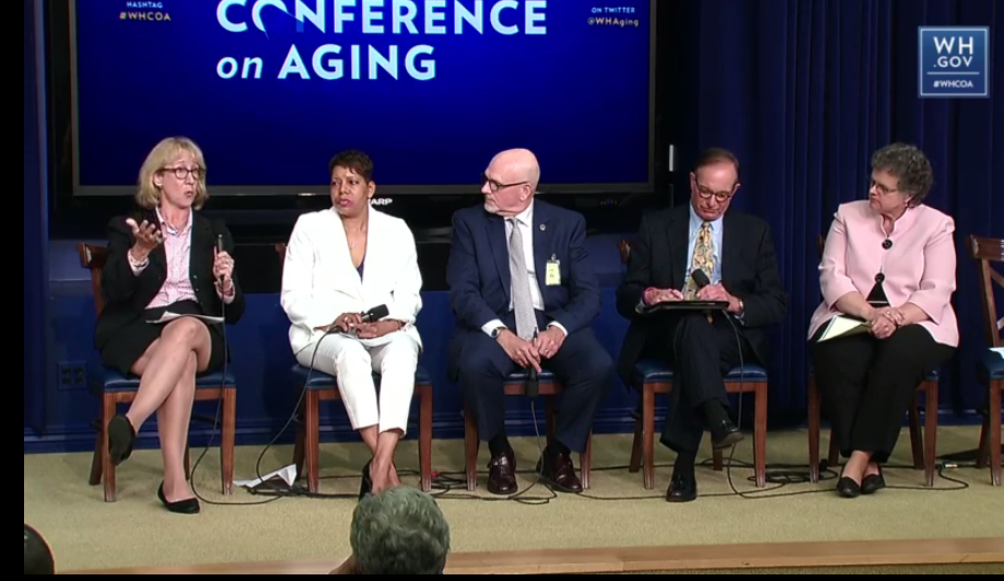 ACLgov's tweet photo. ASA Kathy Greenlee now leading panel Empowering All Generations: Elder Justice in the 21st century at #WHCOA http://t.co/fDYKRwVgWM