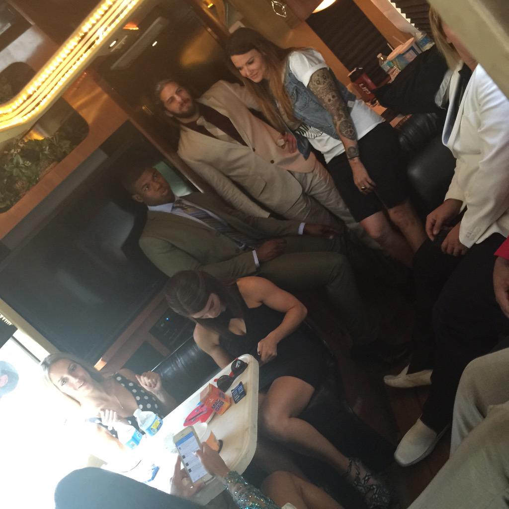 WWEToughEnough's tweet photo. The competitors have arrived to #Raw #RawRoadTrip @AmyDumas http://t.co/foGqAB4RNN
