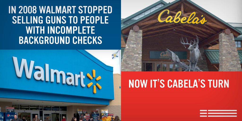 Everytown's tweet image. Ask @Cabelas to stop selling guns to people with incomplete background checks

Add your name → every.tw/1LcEGz3