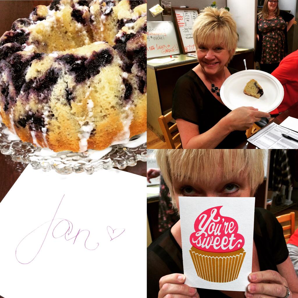 ExchangeSpokane's tweet photo. Happy Birthday to Jan, the Ad Queen of The Exchange! #OfficeParty #AdQueen http://t.co/u9UxMZKclT