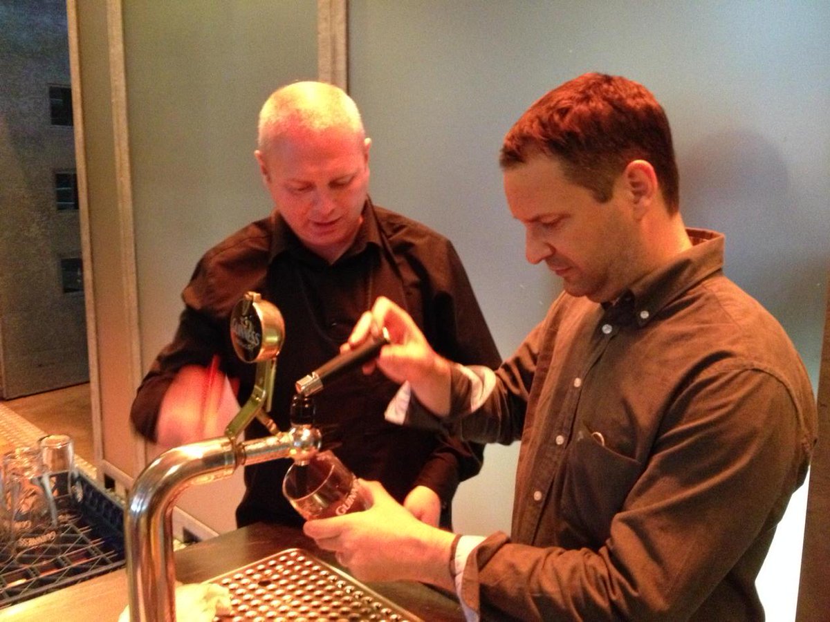 tomazcurk's tweet photo. @bzupan learning to craft the perfect pint of Guinness. #ismbeccb2015 http://t.co/1OuoTNjhuK