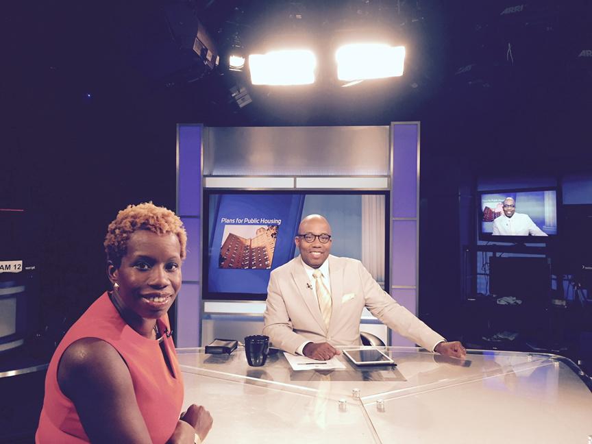 JeanBWeinberg's tweet photo. .@NYCHA 's @SholaOlatoye joins @errollouis @NY1 tonight! Tune in to learn more about our #fixitforward initiative http://t.co/J1rBTHxG8N