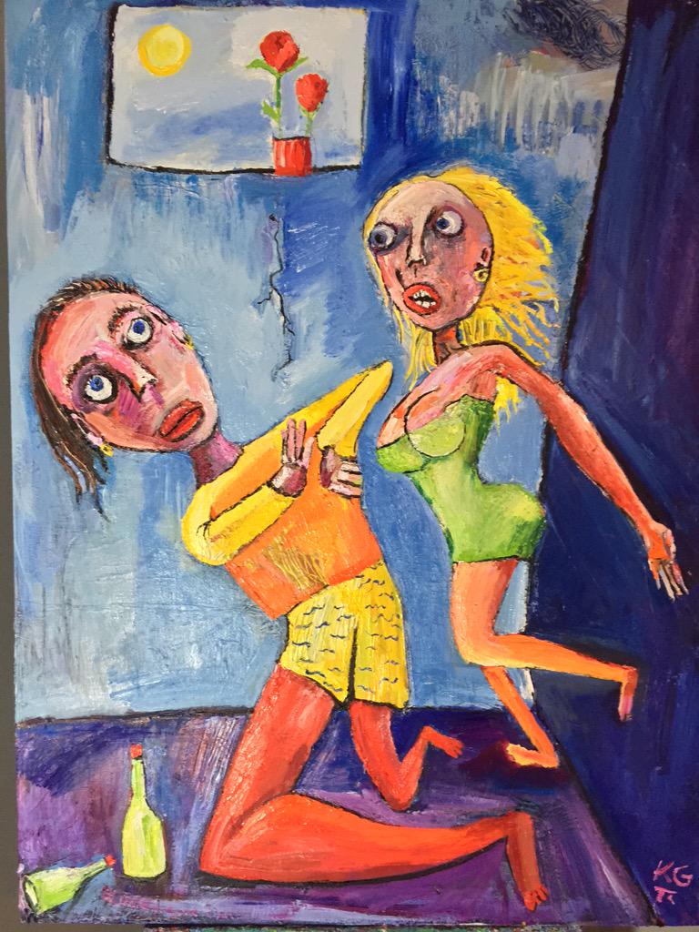 lilGerdsey's tweet photo. "Disagreement" , 30" x 40" oil #painting #art #kgpi http://t.co/e0lkFxgjBf