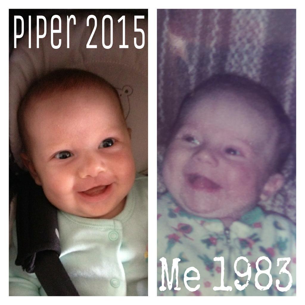 therealmunkey's tweet image. Ok, so maybe she does looks a bit like me? #SameFaces #FamilyResemblance #JustLikeDaddy