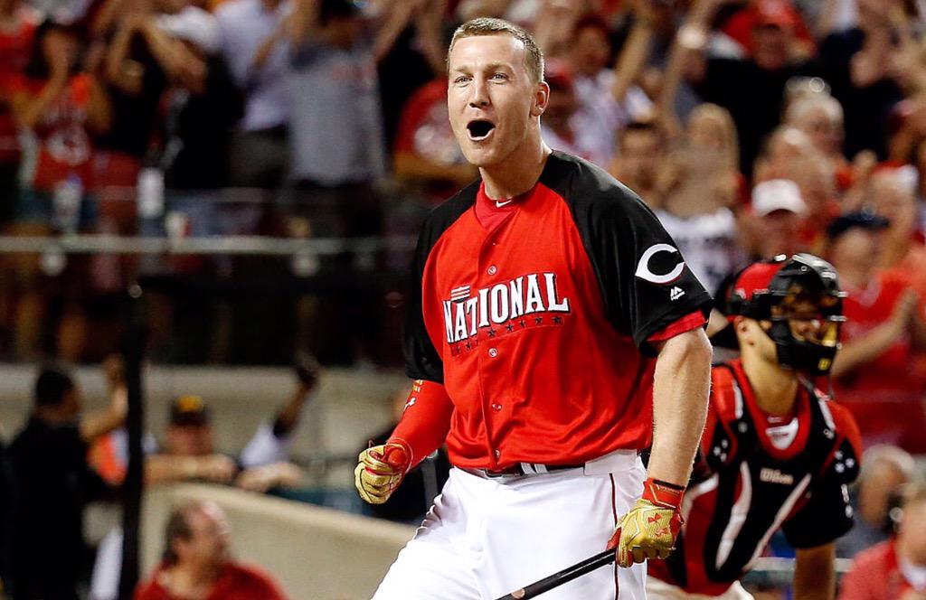 Todd Frazier was #InTheZone tonight. Frazier wins the HR Derby in front of his home fans in Cincinnati. <a href="/autozone/">AutoZone</a>