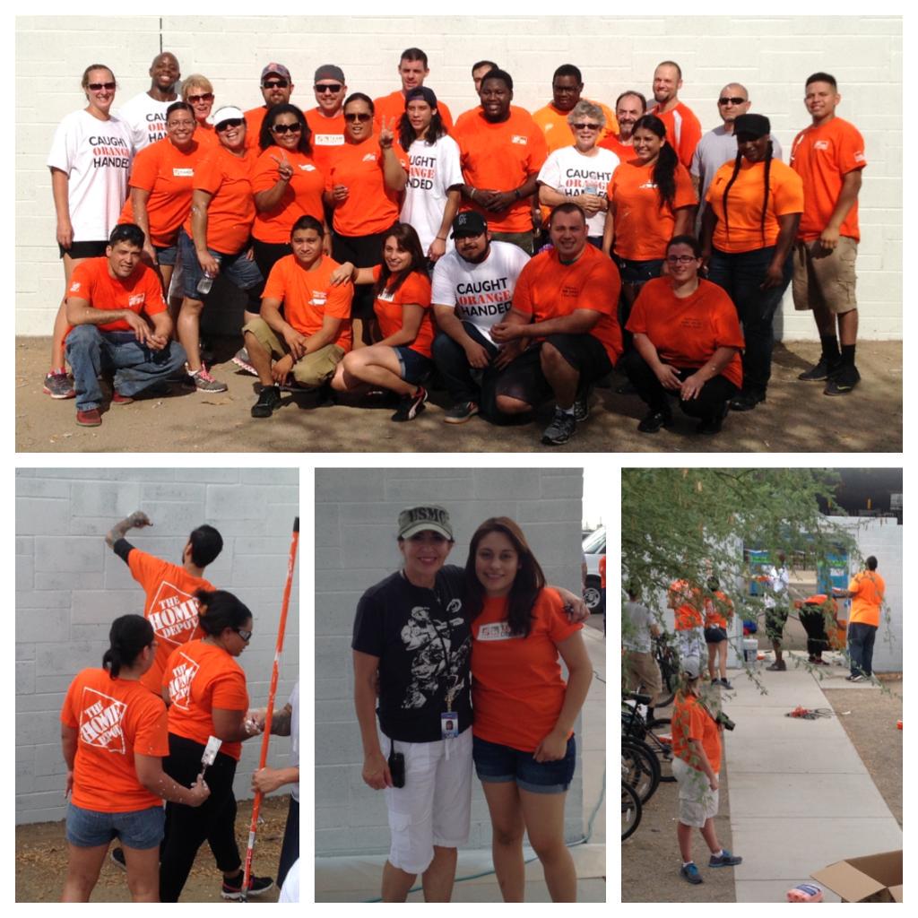 These #TeamDepot volunteers spent their Saturday touching up a shelter for homeless veterans in Phoenix, AZ.