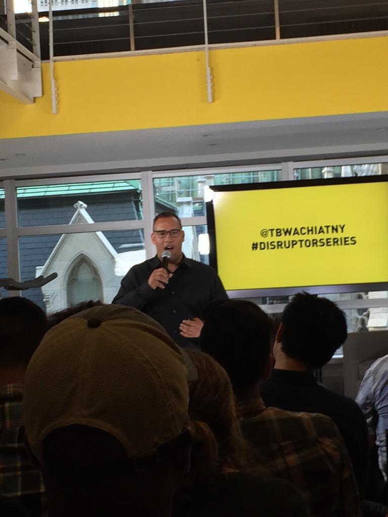 Thrilled to be at @TBWAChiatNY's #DisruptorSeries with #SoulCycle founder Julie Rice. (Intro by @dougmelville)