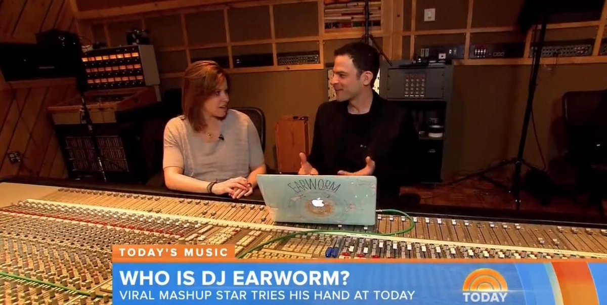 The king of Mashup Dj Earworm and I cooked something up .... Check him out on the Today Show facebook.com/Earworm/videos…