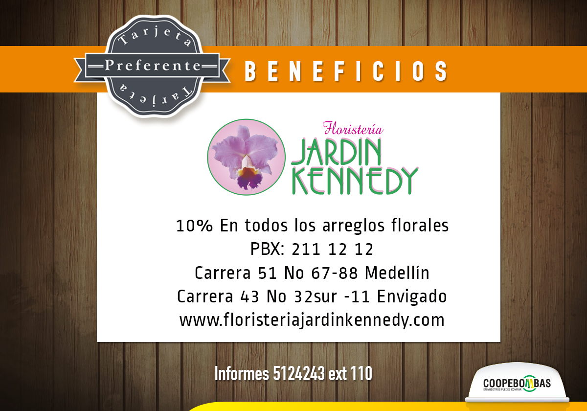 Un beneficio que disfrutan nuestros asociados, conductores, empleados y sus familias en <a href="/JardinKennedy/">Flores JardínKennedy</a>