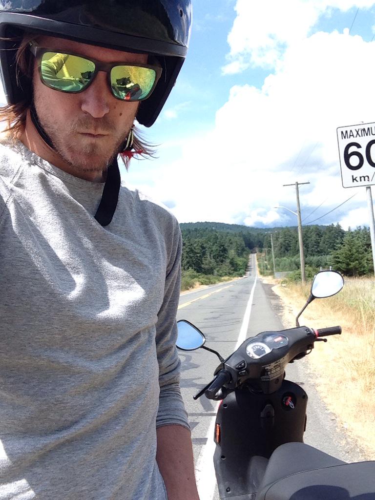 Good to reconnect with <a href="/RBinhd/">Rob Britton</a> today. Finally dropped him climbing. All I had to do was quit biking &amp; get a scooter.