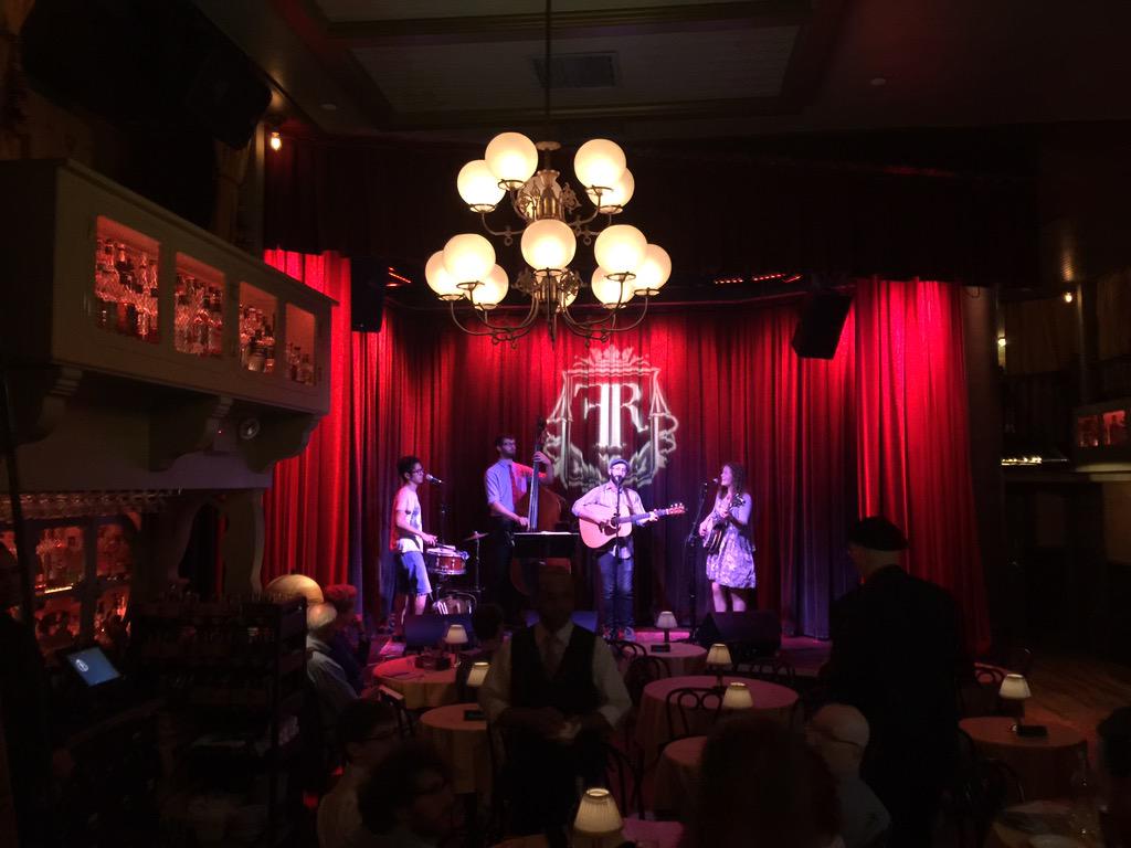 "Excuse me sir- you can either leave your instrument with coatcheck or put it backstage. This isn't that kinda joint"