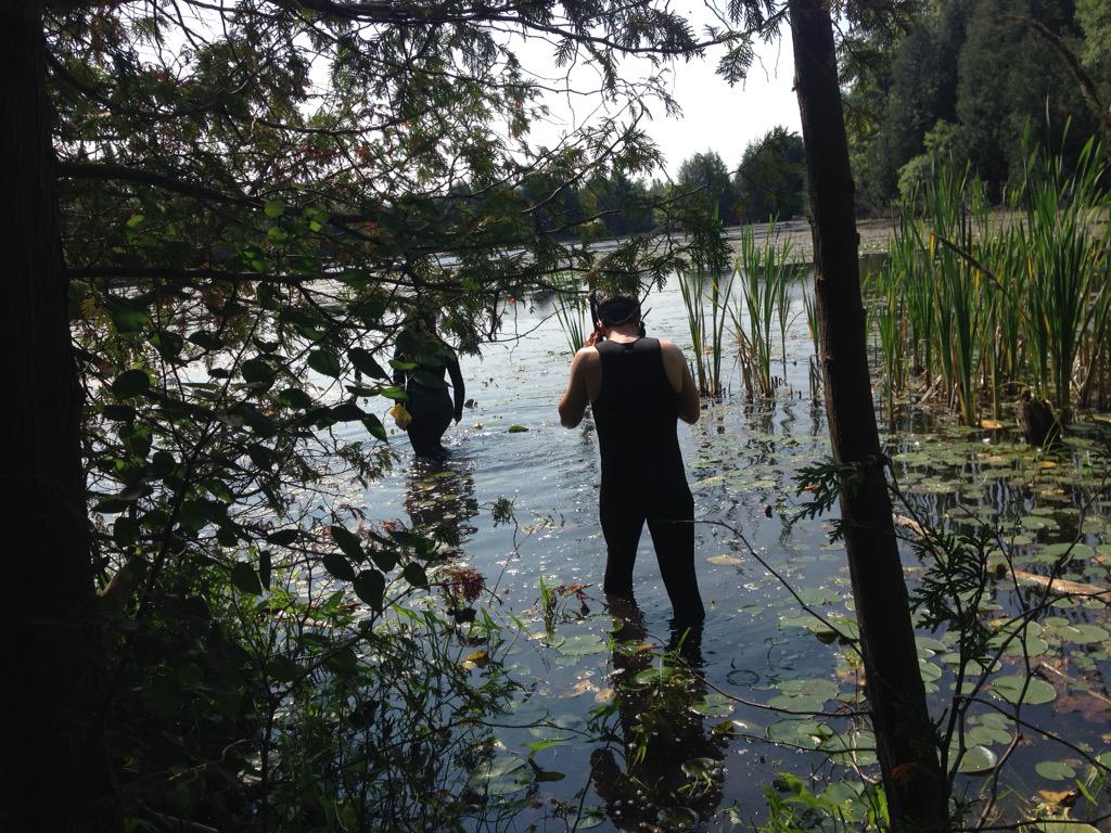 Full sampling: cameras, snorkelling, seining, inverts, &amp; leech bites #gonesampling #fishes #detection #invasivespp