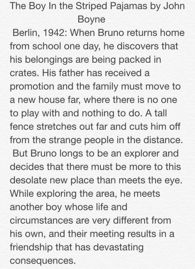 AshRecommends's tweet image. The Boy In the Striped Pajamas by John Boyne