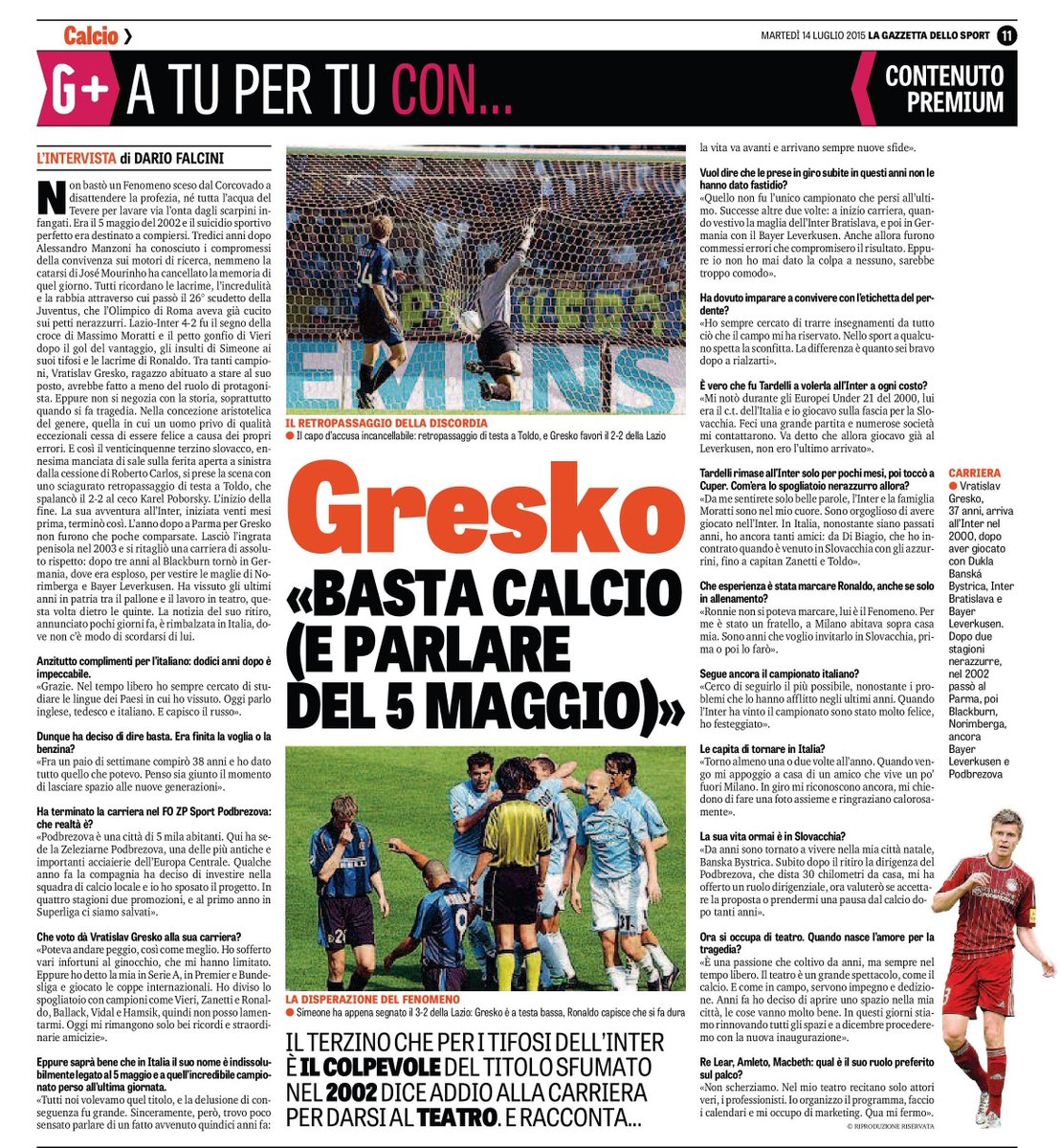 #Gresko a @dario_falcini sulla Gazza: Mi sono dato al teatro, basta 5 maggio giornalettismo.com/archives/18571… #notiziacroccante