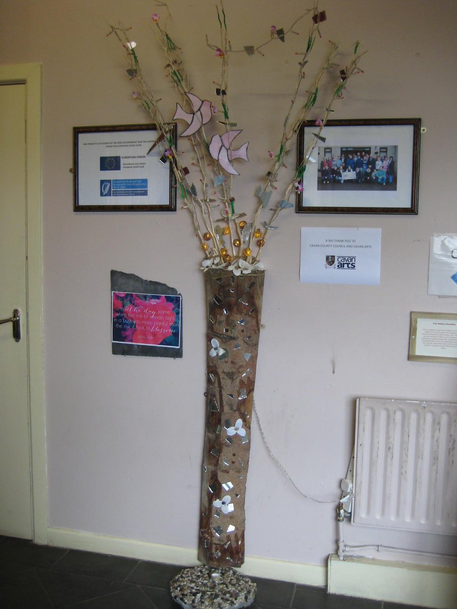 cavancoco's tweet photo. From trash to treasure #Cavan Youthreach unveiled their exhibit http://t.co/GeidpmGobk @EPACatchments @KimDohertyArts http://t.co/upD4GQAU9m