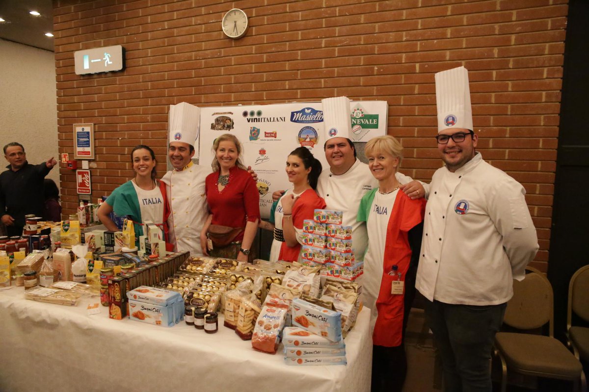 ibfood's tweet photo. Did you know @ibfood went to #CFAB this year? So many countries! Here Andrea Grandi, chef Tommy with CarmeloCarnevale http://t.co/3JXUJmPld7