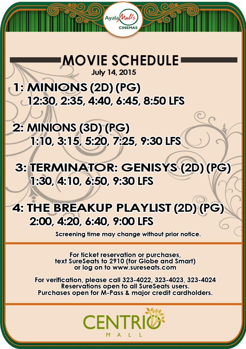centrio cinema schedule cagayan de oro city