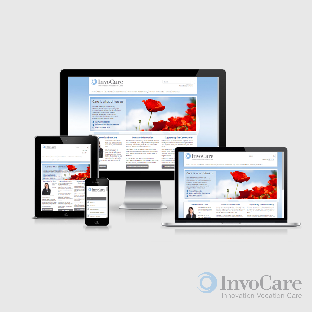 IVC’s new #website defines us a global provider of #funeral services in Aus, NZ, Sing and USA: invocare.com.au