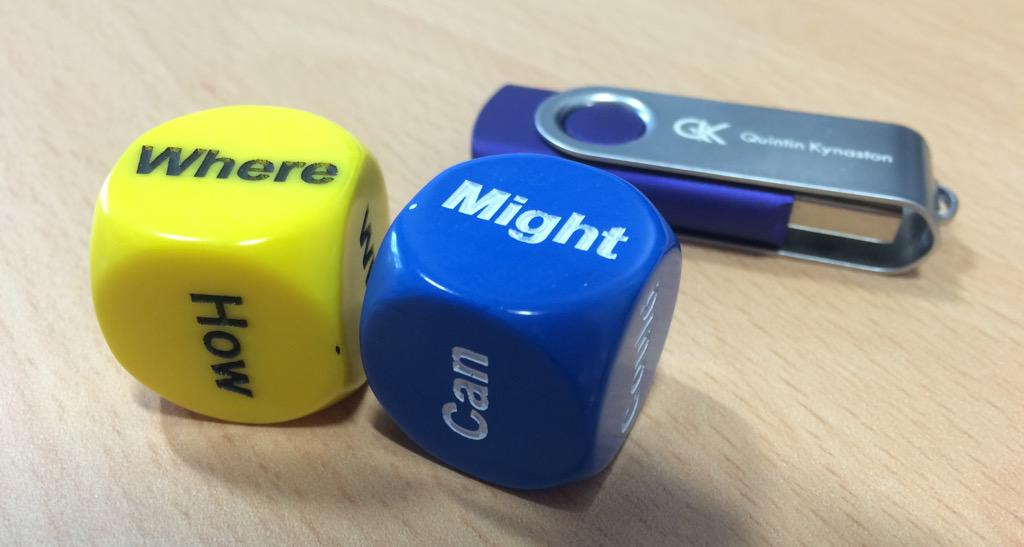 TeacherToolkit's tweet photo. Taken us 2-3 months to get them manufactured! All ready for the new term. #QuestioningDice http://t.co/6ycnTAdySG http://t.co/7DCy8xO8ap
