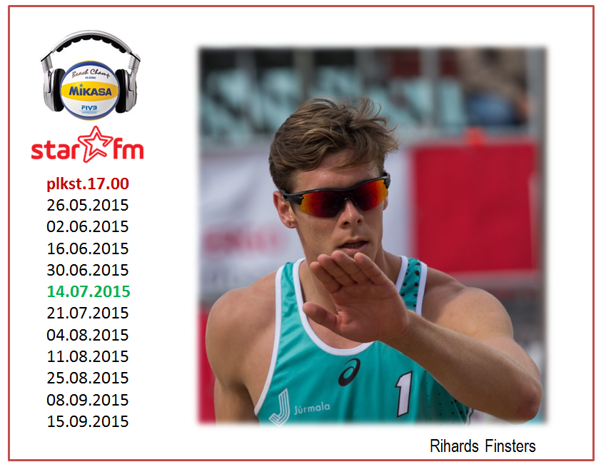 volejbolslv's tweet photo. pl.17.00 slēdz iekšā @starfmlv, kur pie @EgonsReiters viesosies @RFinsters (@FinstersTocs) #ERGOopen2015 http://t.co/yXyl5nrsdp