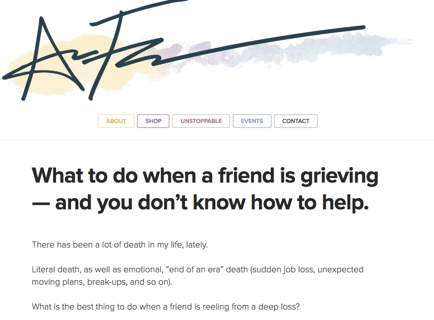 What to do when a friend is #grieving and you don't know how to help. - bit.ly/1O3pofp